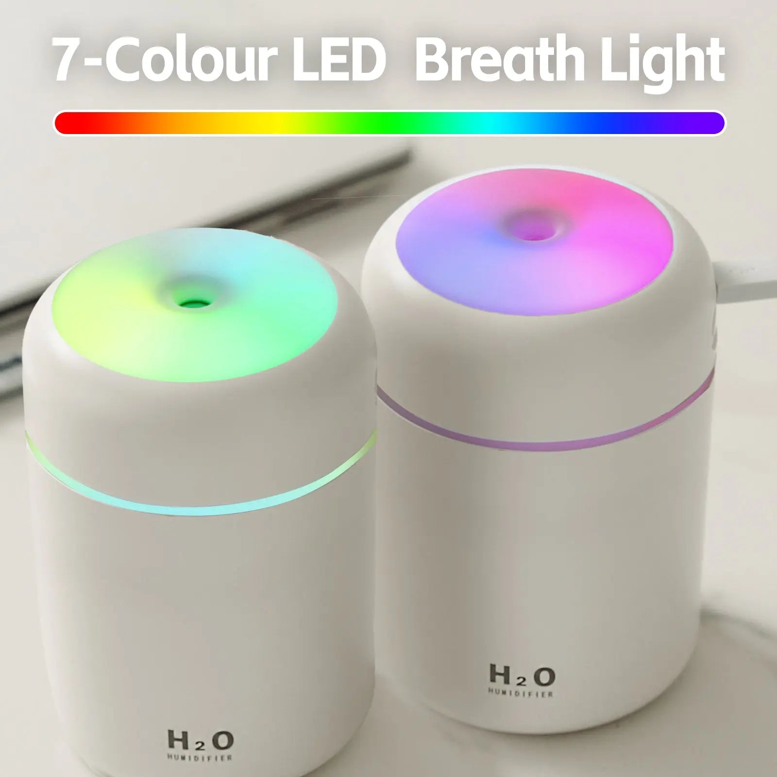 Living Today Mini LED Ultrasonic Humidifier 300ml Wholesale Hub