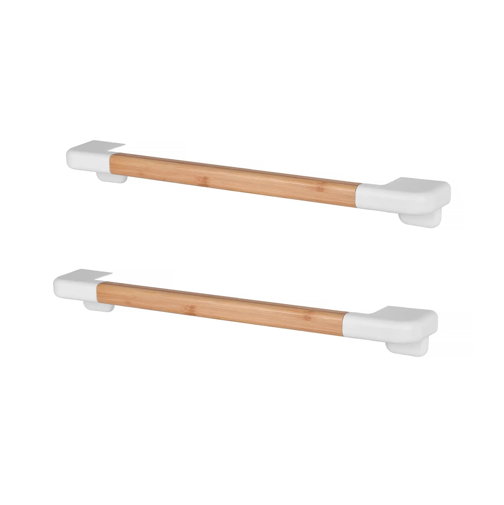 2 Pcs Bamboo Wall Mounted Bathroom Towel Rail – 60 cm Wide Wholesale Hub