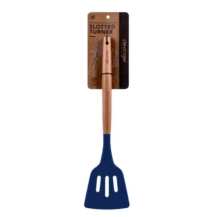 Beechwood & silicone slotted turner navy Wholesale Hub