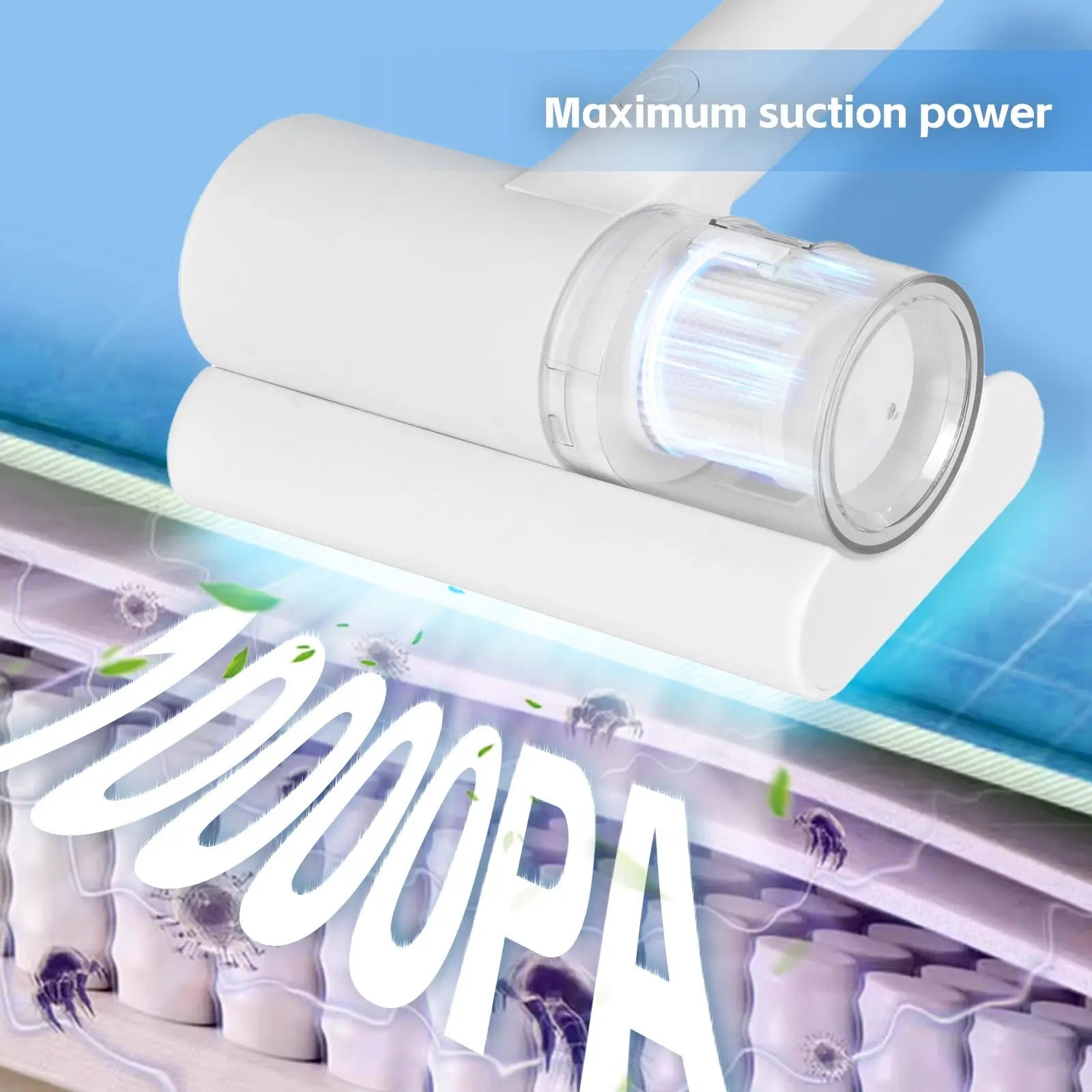 UV‑C Cordless Dust Mite Vacuum Handheld Sanitizing Cleaner with 1200 mAh Battery Wholesale Hub