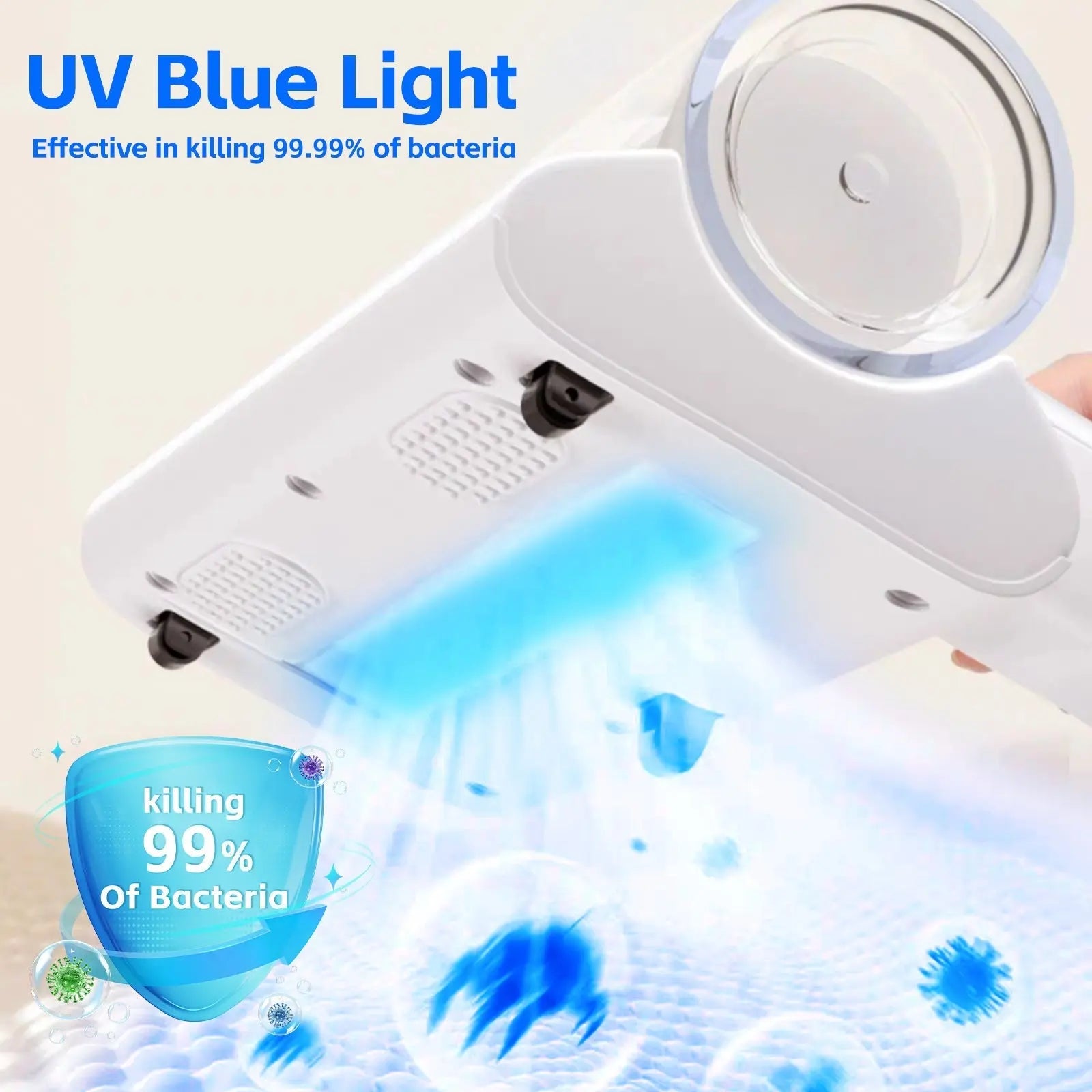 UV‑C Cordless Dust Mite Vacuum Handheld Sanitizing Cleaner with 1200 mAh Battery Wholesale Hub