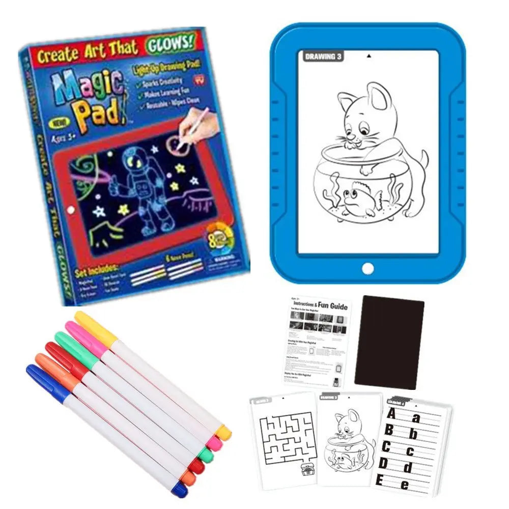 Magic Drawing Pad Electronics LED Writing Board Creative Art For Children Wholesale Hub