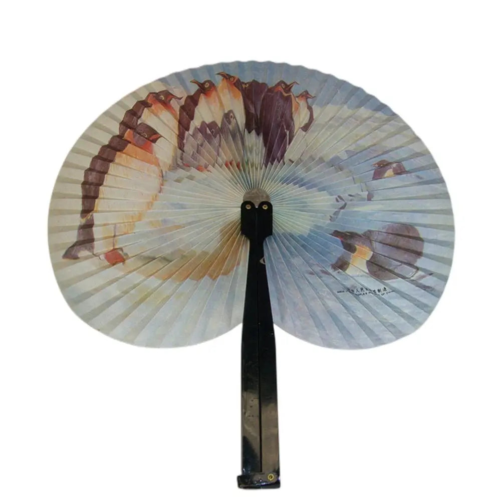 2 PCs of Assorted Folding Paper fans penguin and koloa Wholesale Hub