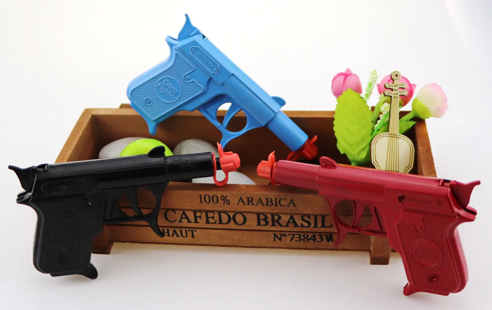 2 PCs of Diecast metal spud gun pack red + black - 2 Black Wholesale Hub