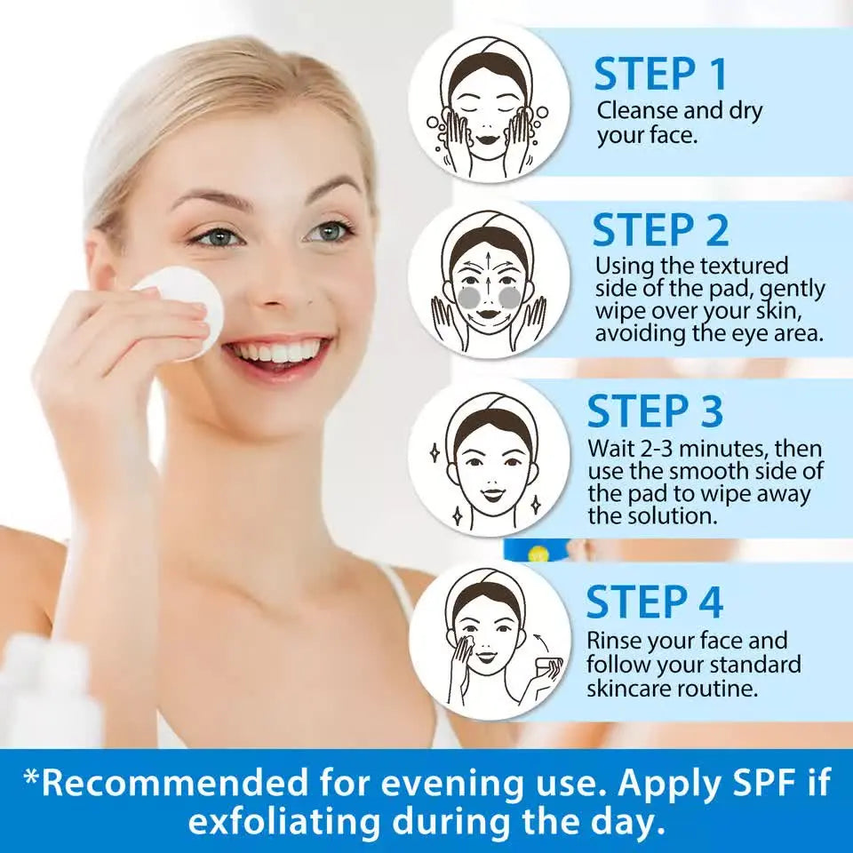 ALIVER Glycolic acid pads with vitamins B3,B5 & C,E 40 PADS Wholesale Hub