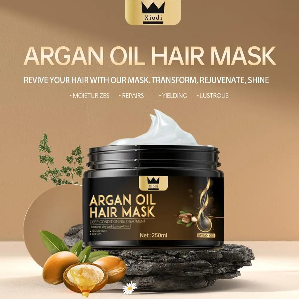 Xiodi Argan Oil Hair Mask, 100% Pure Anti-Hairfall Dandruff Treatment Wholesale Hub