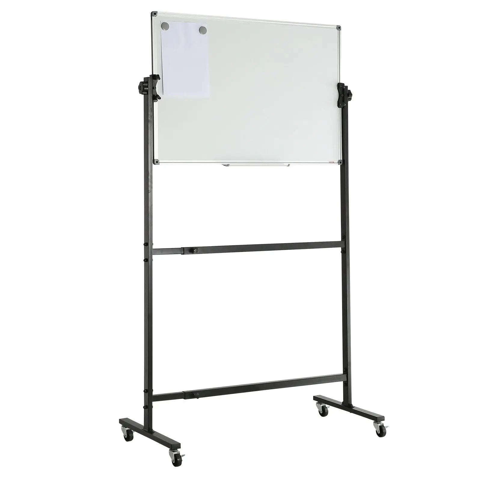 91.5x61cm Rolling Magnetic Whiteboard, Double-sided Mobile Whiteboard, Adjustable Height Dry Erase Board with Wheels, 1 Magnetic Erase & 3 Dry Erase Markers & Movable Tray Office, School Wholesale Hub