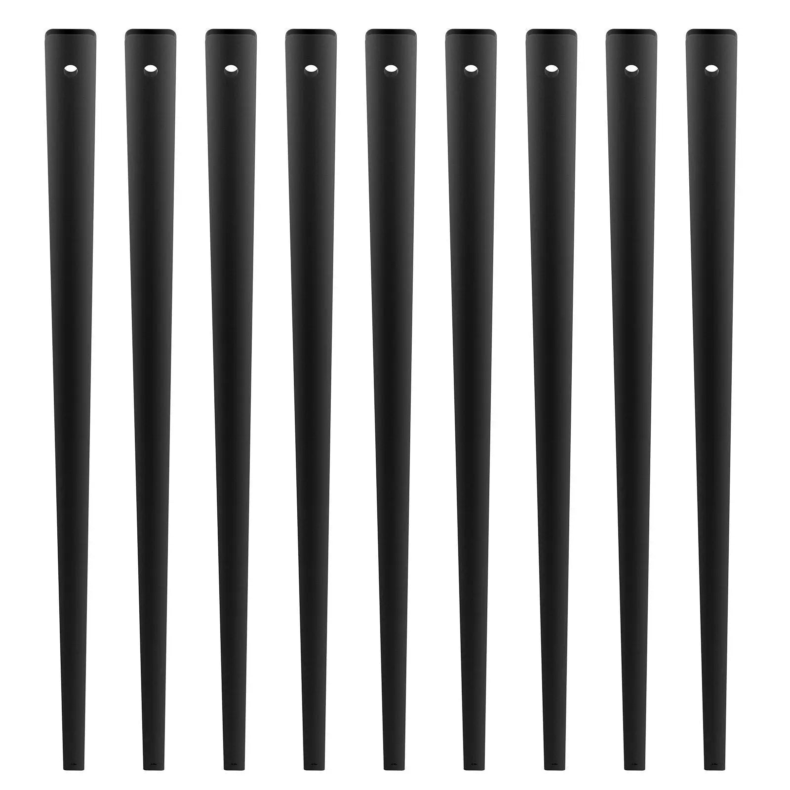 Staircase Metal Balusters, 38'' x 1'' Flat Aluminum Alloy Decorative Banister Spindles, 72 Pack Deck Baluster with Screws, Classic Hollow Deck Railing Satin Black Powder Coated for Porch Wholesale Hub