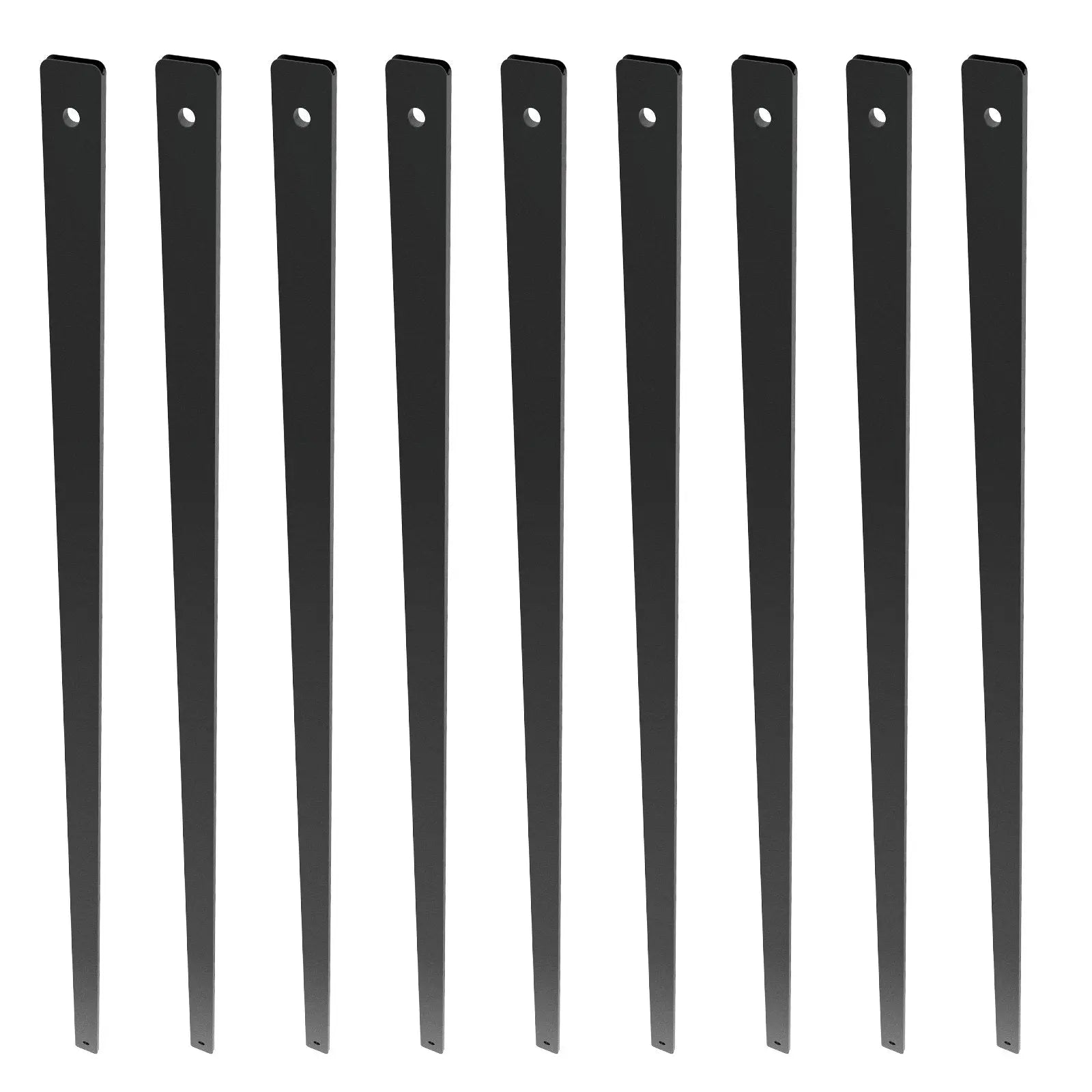 Staircase Metal Balusters, 29.5'' x 1'' Flat Aluminum Alloy Decorative Banister Spindles, 51 Pack Deck Baluster with Screws, Classic Hollow Deck Railing Satin Black Powder Coated for Porch Wholesale Hub