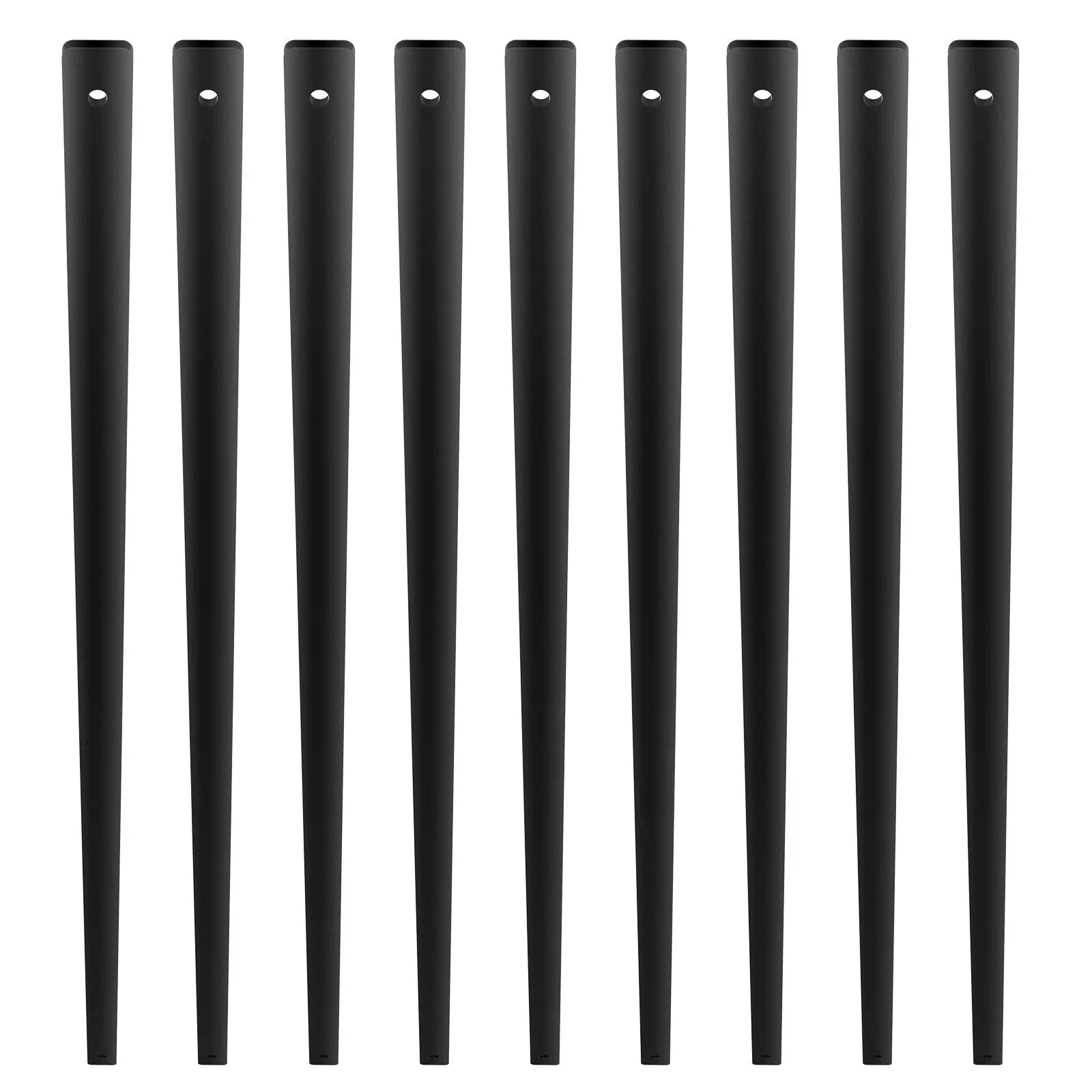 Staircase Metal Balusters, 29.5'' x 1'' Flat Aluminum Alloy Decorative Banister Spindles, 51 Pack Deck Baluster with Screws, Classic Hollow Deck Railing Satin Black Powder Coated for Porch Wholesale Hub