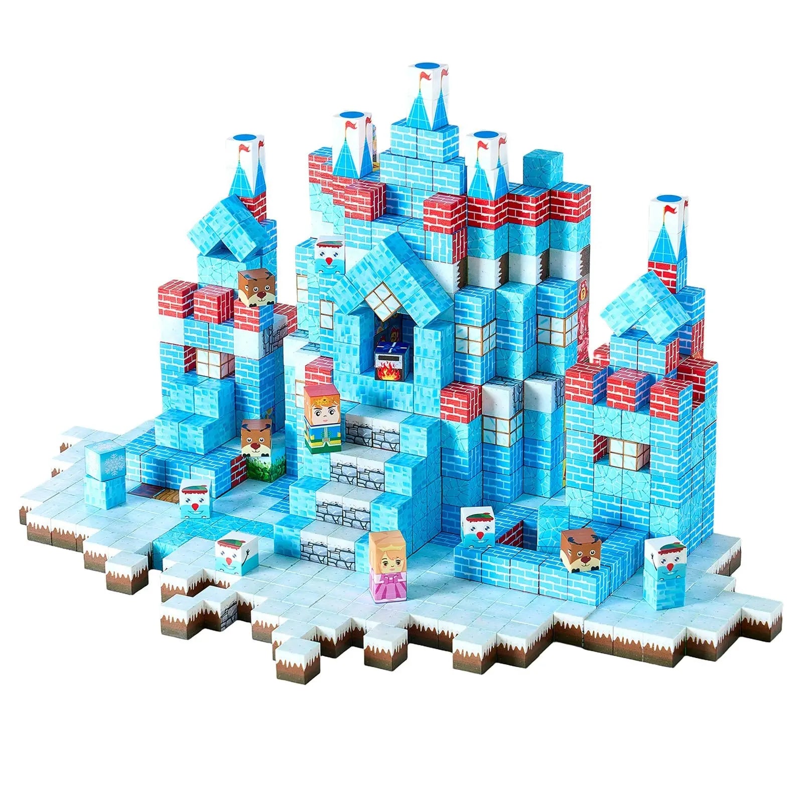 Magnetic Blocks, 150 PCS Glacier Castle Set, Magnetic Building Cubes for Kids, STEM Montessori Sensory Toys for Christmas Birthday Gift, Construction Stacking Toy for 3+ Years Old Boys & Girls Wholesale Hub