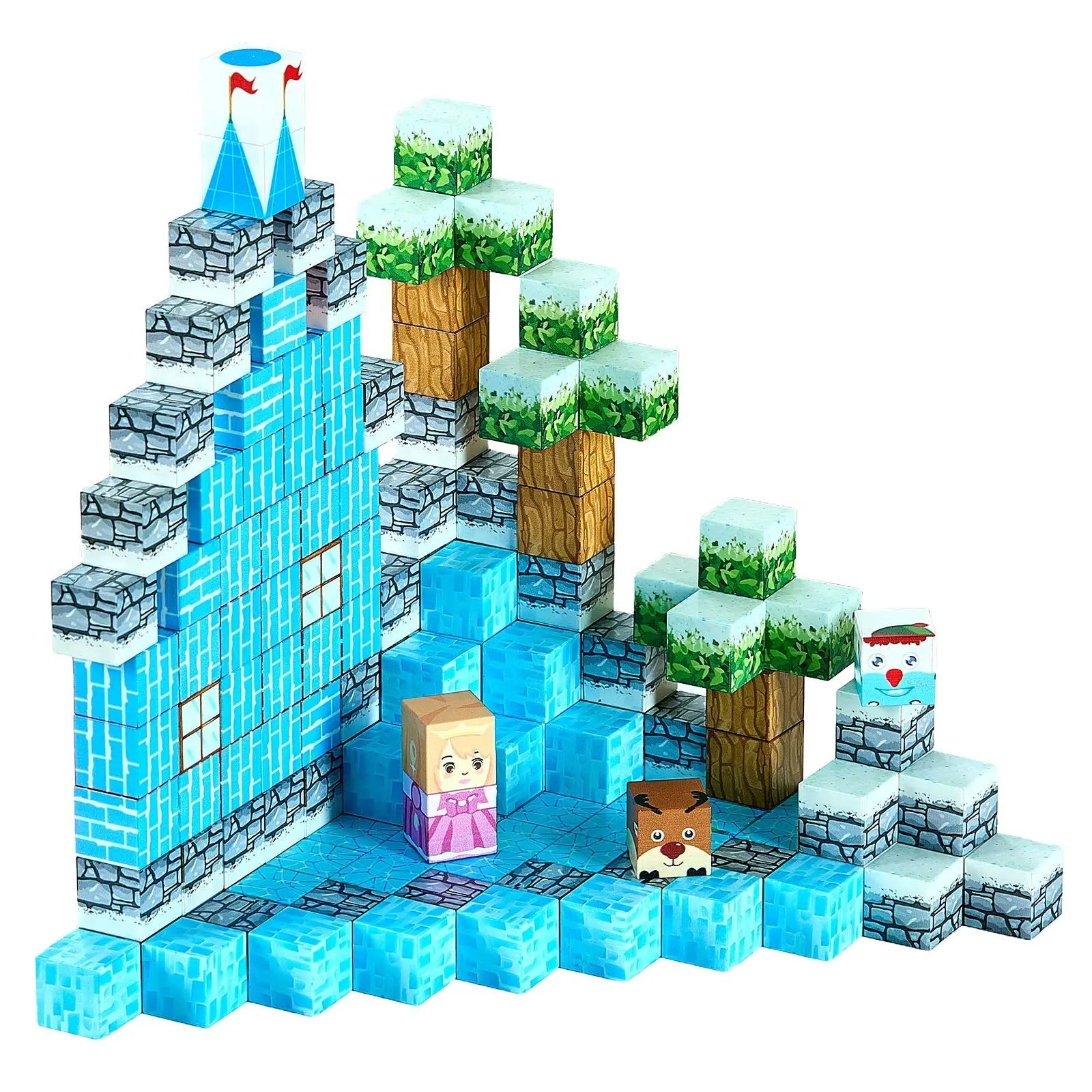 Magnetic Blocks, 150 PCS Glacier Castle Set, Magnetic Building Cubes for Kids, STEM Montessori Sensory Toys for Christmas Birthday Gift, Construction Stacking Toy for 3+ Years Old Boys & Girls Wholesale Hub