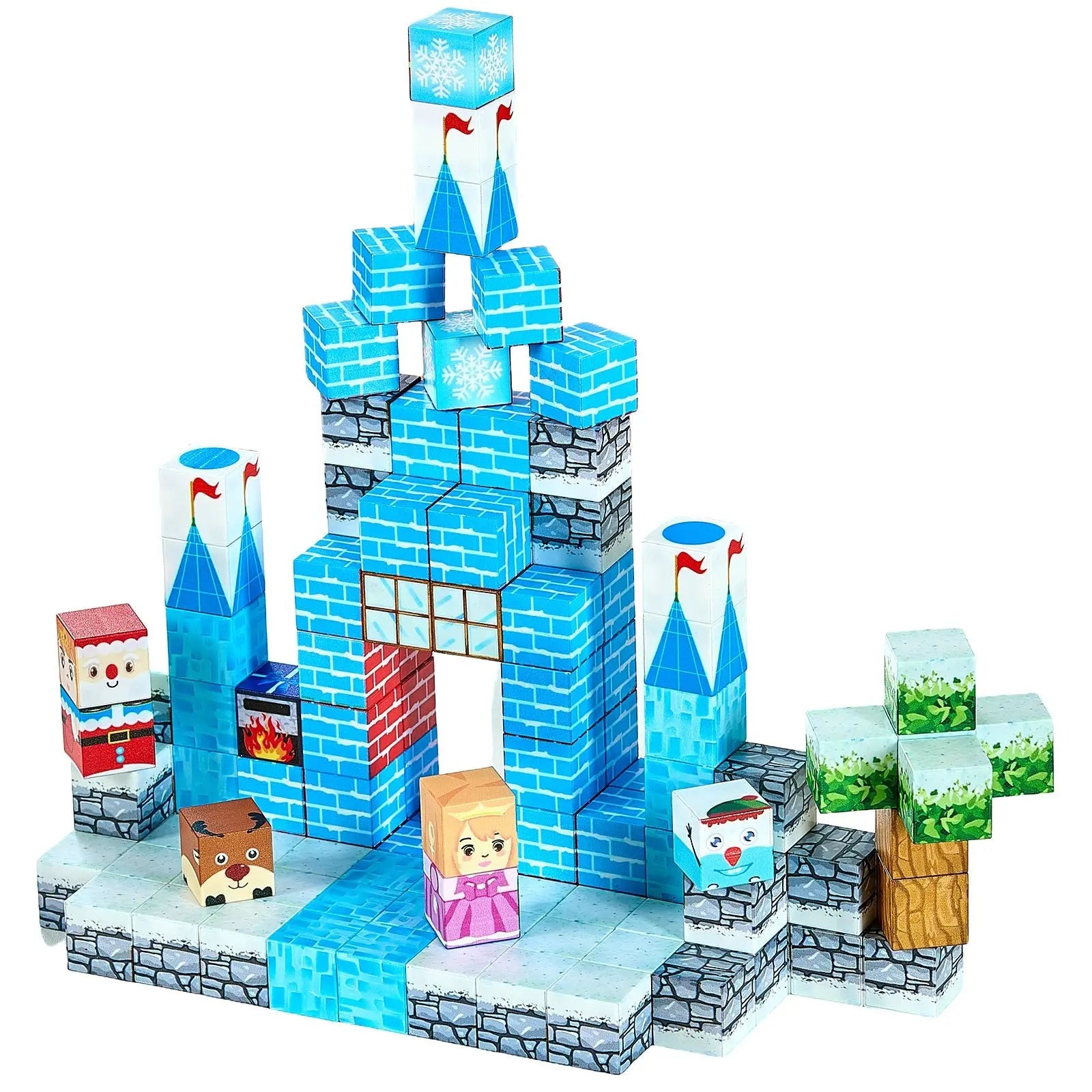 Magnetic Blocks, 150 PCS Glacier Castle Set, Magnetic Building Cubes for Kids, STEM Montessori Sensory Toys for Christmas Birthday Gift, Construction Stacking Toy for 3+ Years Old Boys & Girls Wholesale Hub