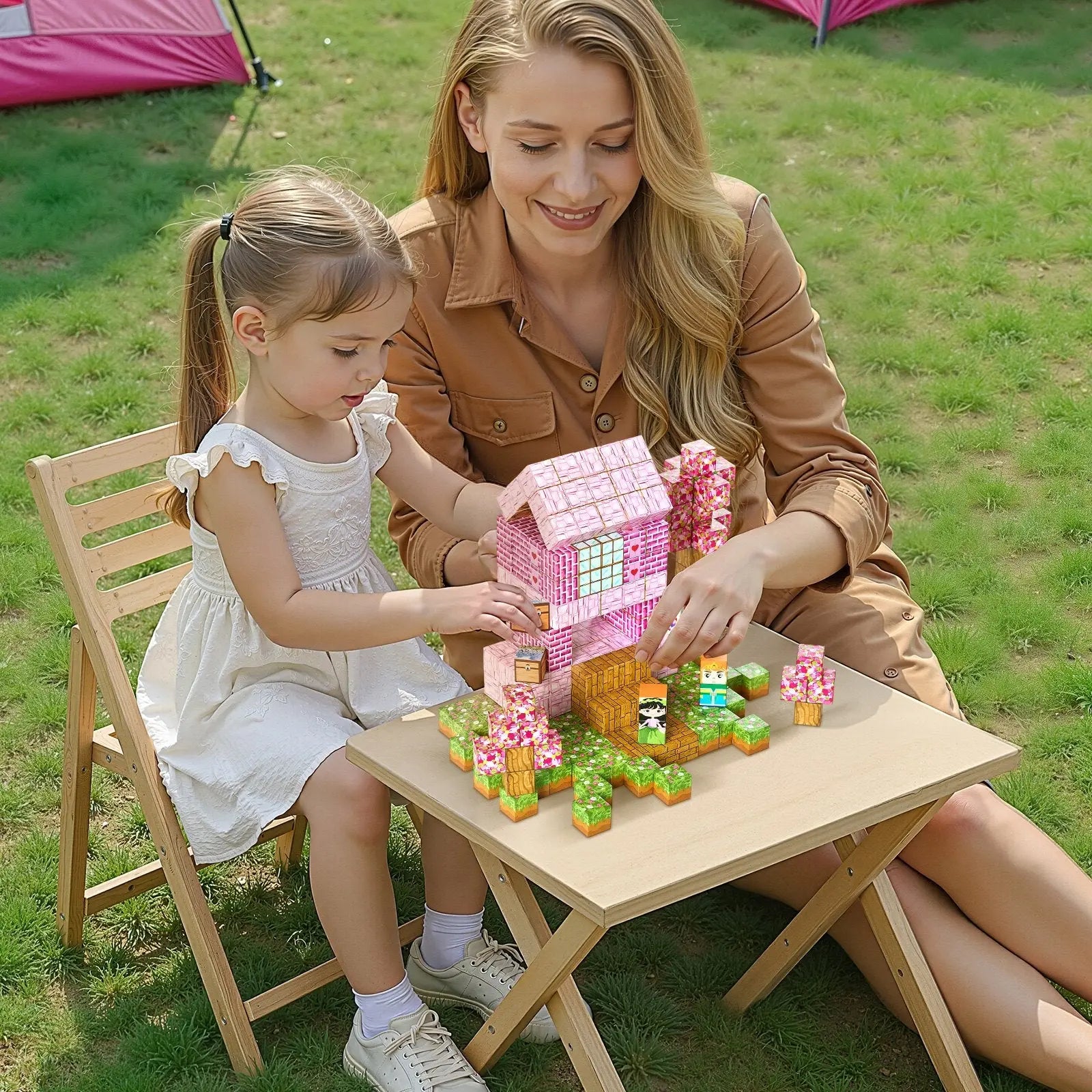 Magnetic Blocks, 100 PCS Princess Castle Set, Magnetic Building Cubes for Kids, STEM Montessori Sensory Toys for Christmas Birthday Gift, Construction Stacking Toy for 3+ Years Old Boys & Girls Wholesale Hub