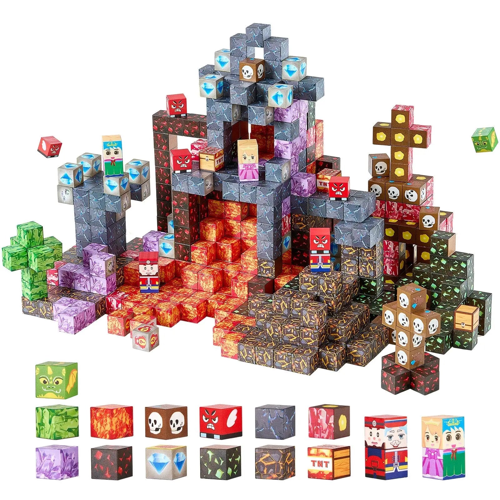 Magnetic Blocks, 150 PCS Dark Castle Set, Magnetic Building Cubes for Kids, STEM Montessori Sensory Toys for Christmas Birthday Gift, Construction Stacking Toy for 3+ Years Old Boys & Girls Wholesale Hub