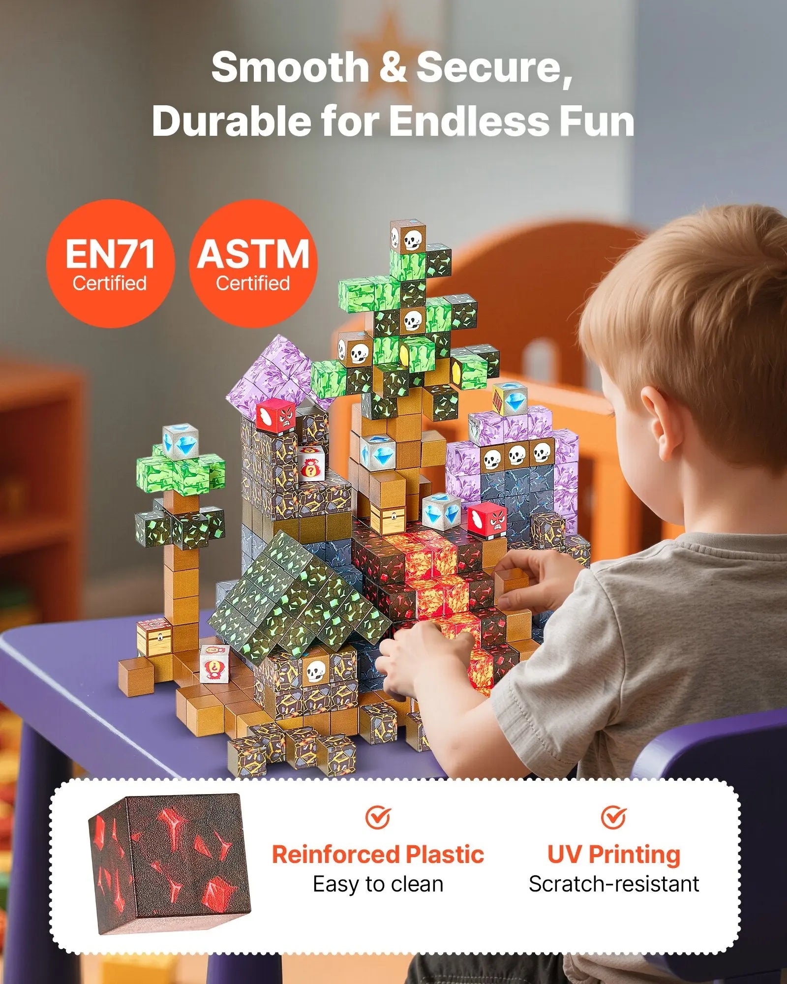 Magnetic Blocks, 150 PCS Dark Castle Set, Magnetic Building Cubes for Kids, STEM Montessori Sensory Toys for Christmas Birthday Gift, Construction Stacking Toy for 3+ Years Old Boys & Girls Wholesale Hub