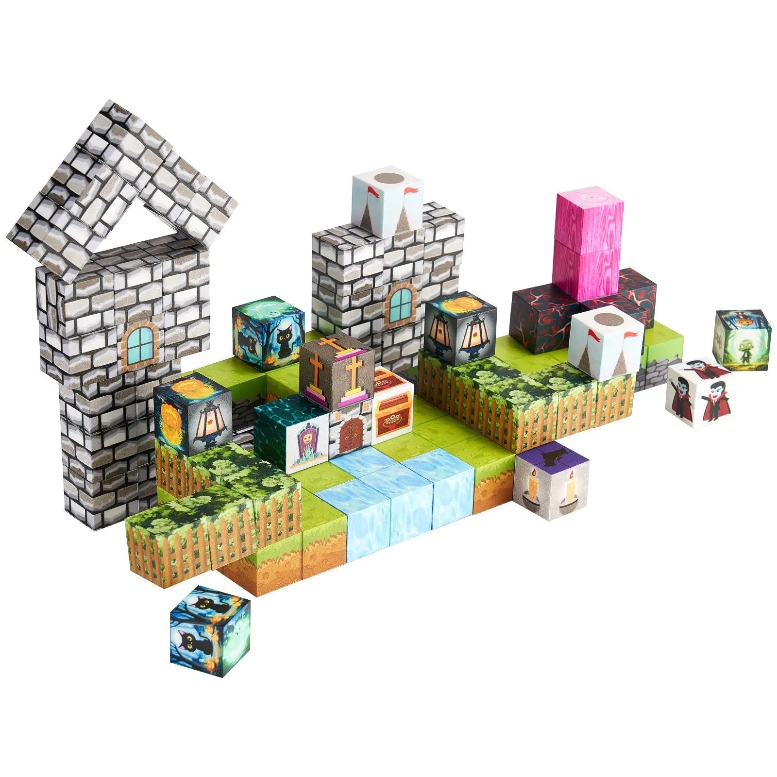 Magnetic Blocks, 100 PCS Cemetery Zombies Set, Magnetic Building Cubes for Kids, STEM Montessori Sensory Toys for Christmas Birthday Gift, Construction Stacking Toy for 3+ Years Old Boys & Girls Wholesale Hub