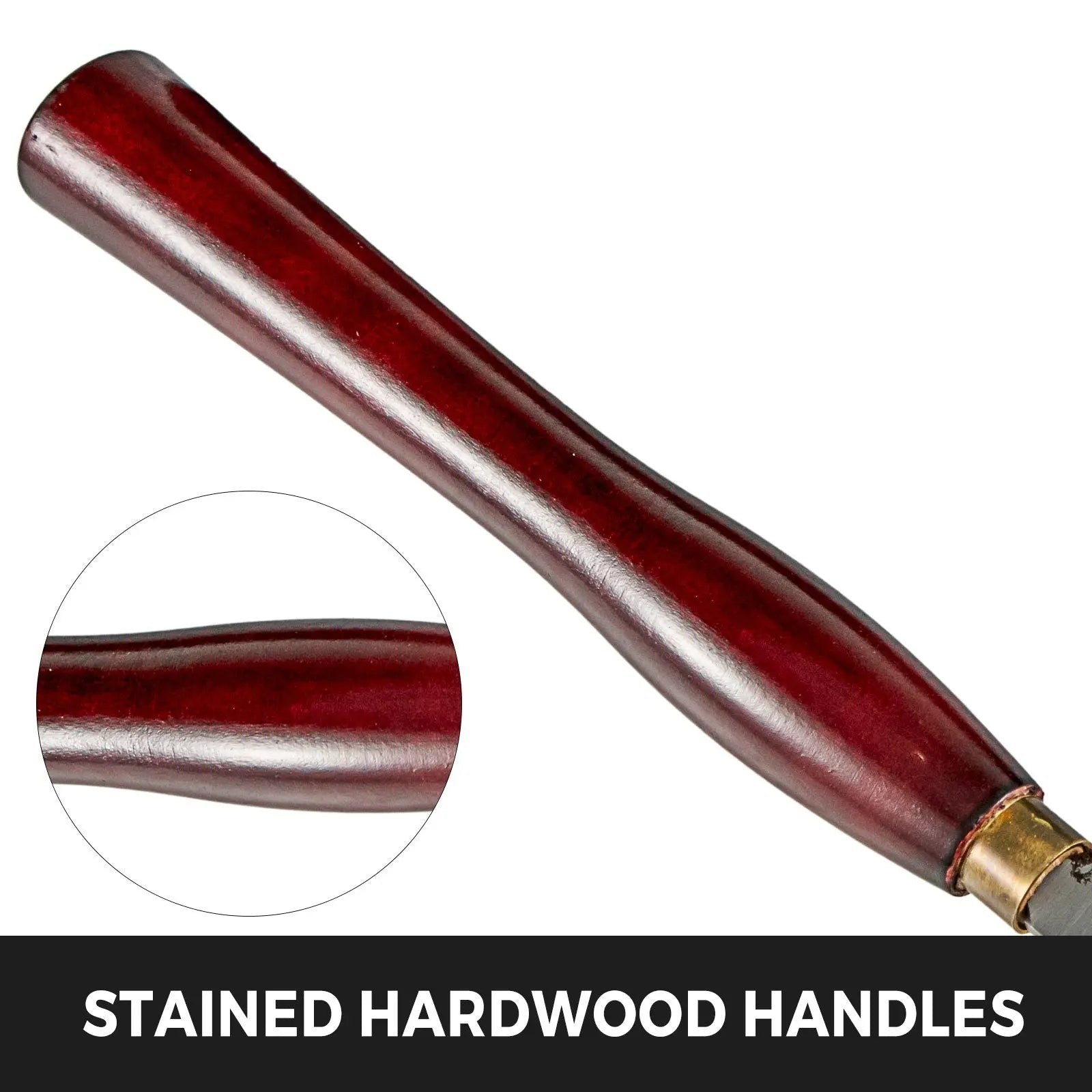 Woodworking Lathe Chisel Set 8 Piece Set Lathe Chisel HSS Steel Blades Wood Turning Tools Wooden Case for Storage for Wood Carving Root Carving Furniture Carving Lathes Red Wholesale Hub