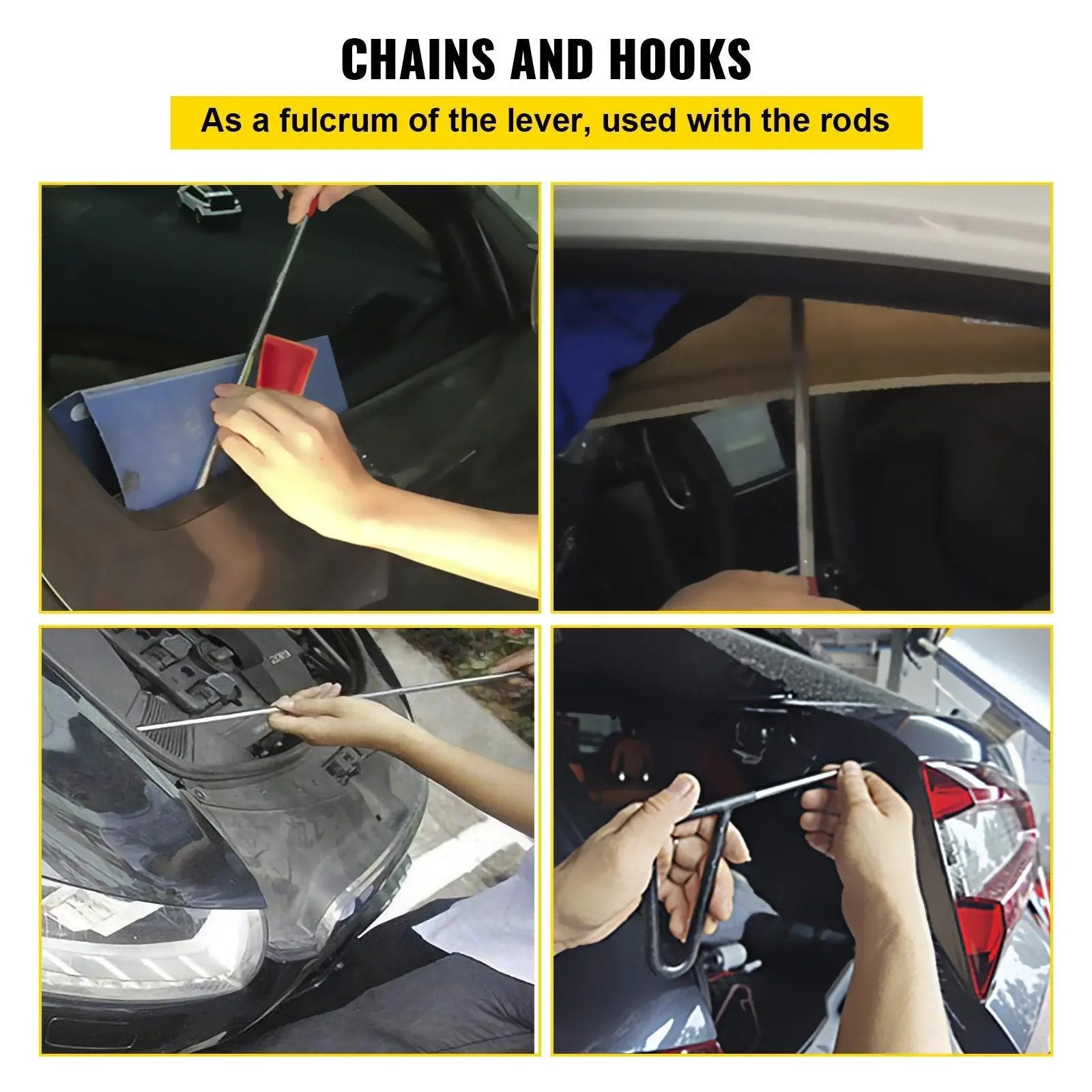 Rods Dent Puller Stainless Steel Paintless Repair Kits Hail Removal 20PCS Wholesale Hub