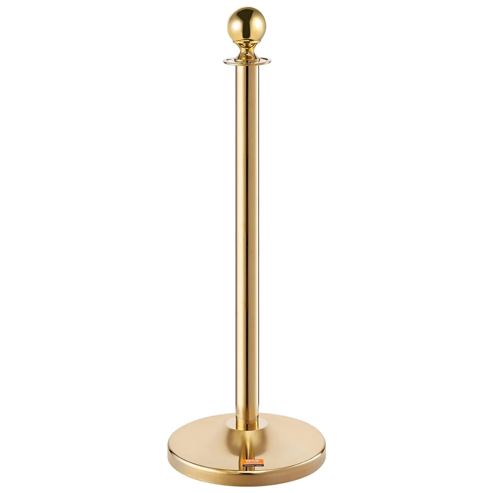 Stanchion Post with Velvet Rope, 6-Pack Crowd Control Stanchion with 4PCS 5FT Red Velvet Ropes, Stainless Steel Queue Barrier Line Divider with Fillable Base & Ball Top for Wedding Museum Party Wholesale Hub