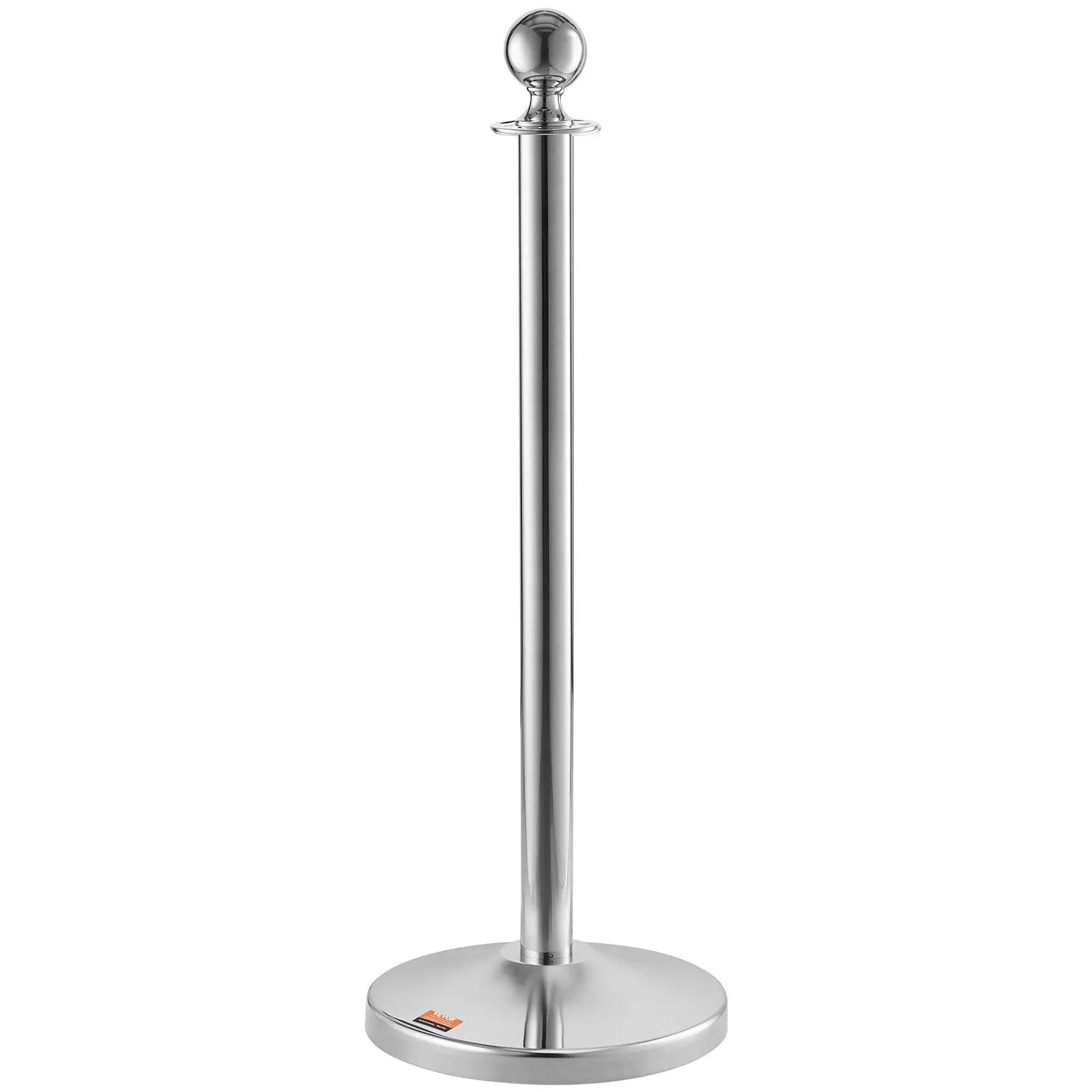 Stanchion Post with Velvet Rope, 4-Pack Crowd Control Stanchion with 2PCS 5FT Red Velvet Ropes, Stainless Steel Queue Barrier Line Divider with Fillable Plastic Base, Ball Top for Wedding Museum Wholesale Hub