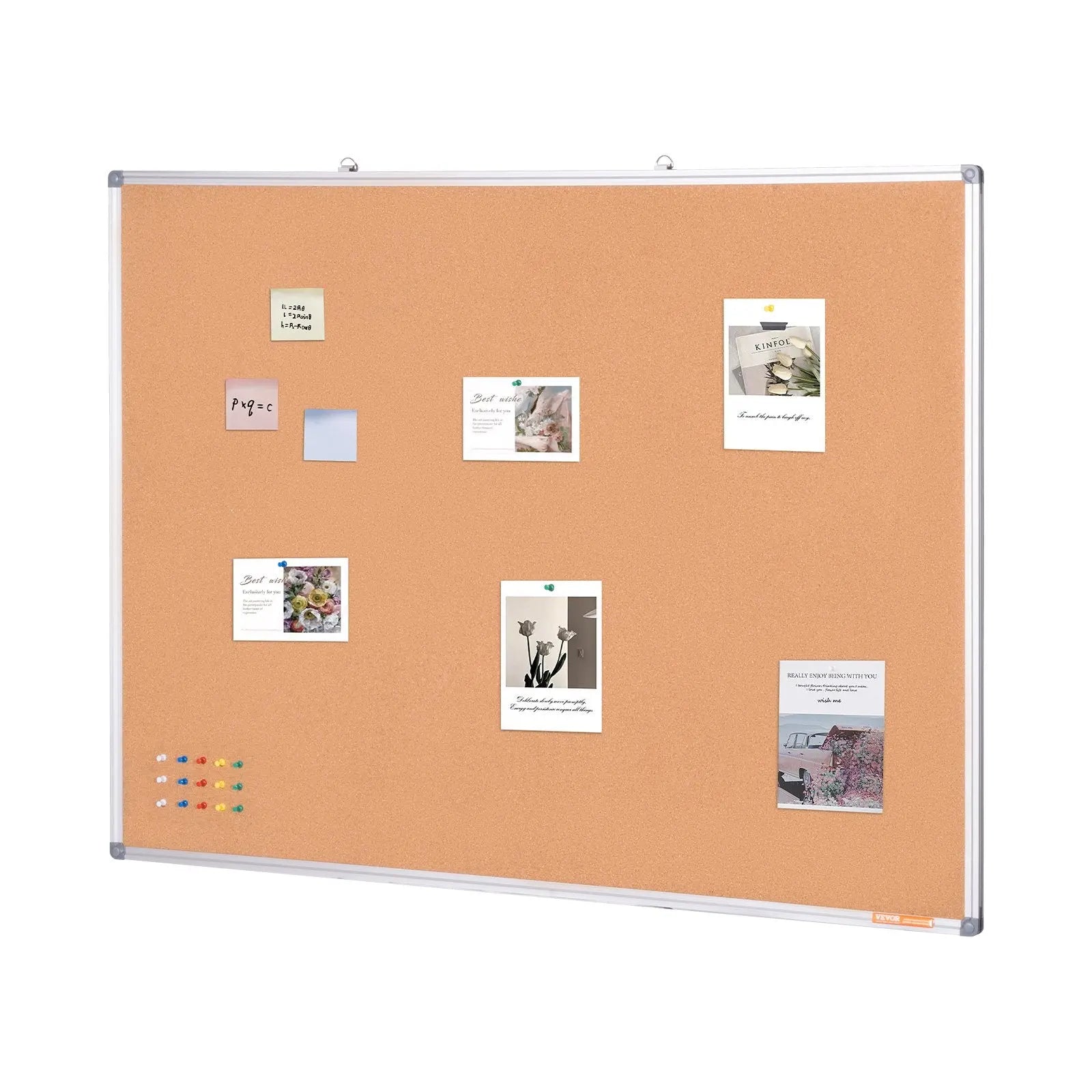 48"x36" Large Cork Board – Wall-Mounted Bulletin Board with Pin Board – Perfect for School, Home, Office Wholesale Hub