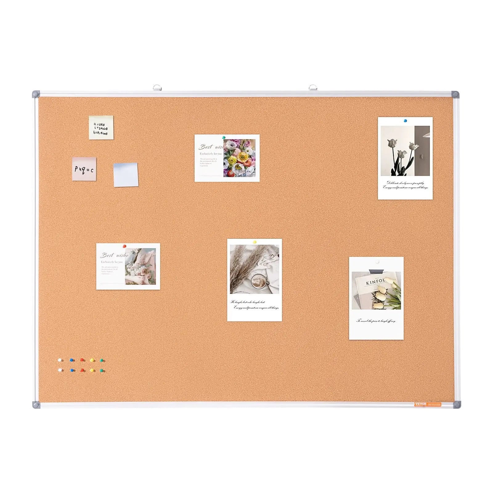 48"x36" Large Cork Board – Wall-Mounted Bulletin Board with Pin Board – Perfect for School, Home, Office Wholesale Hub