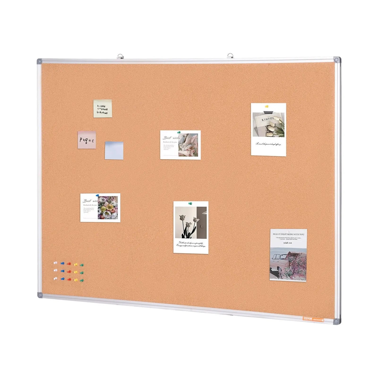 48"x36" Large Cork Board – Wall-Mounted Bulletin Board with Pin Board – Perfect for School, Home, Office Wholesale Hub