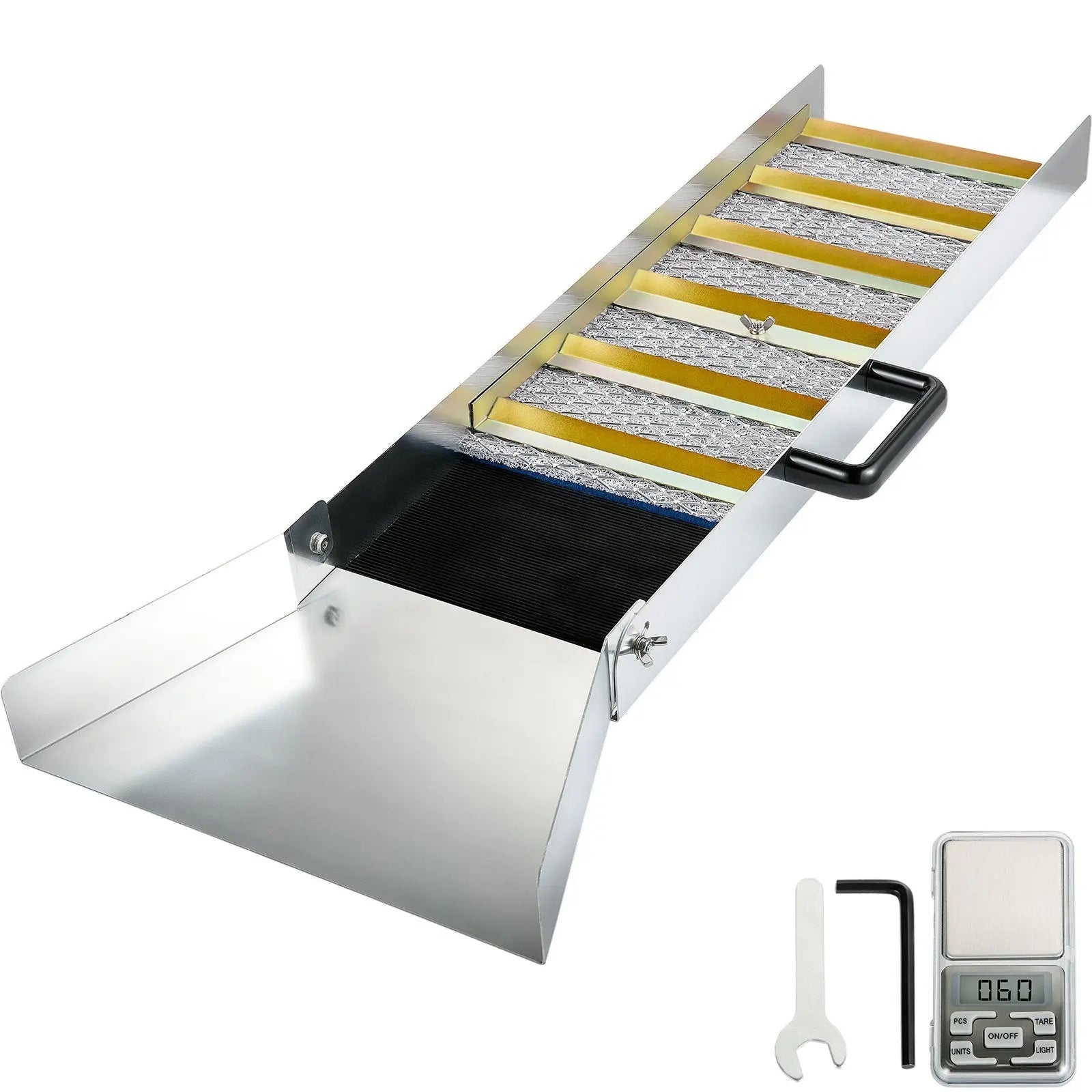 Aluminum Alloy Sluice Box, Compact 36" Mini Sluice Boxes for Gold, Lightweight Gold Sluice Equipment, Portable Sluice Boxes with Miner\'s Moss, River, Creek, Gold Panning, Prospecting, Dredging Wholesale Hub
