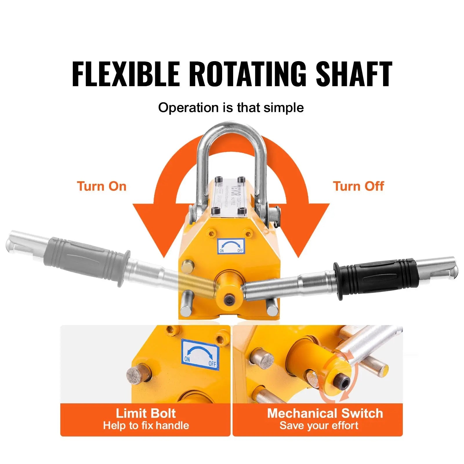 Magnetic Lifter, 300 kg Pulling Capacity, 2.5 Safety Factor, Neodymium & Steel, Lifting Magnet with Release, Permanent Lift Magnets, Heavy Duty Magnet for Hoist, Shop Crane, Block, Board Wholesale Hub