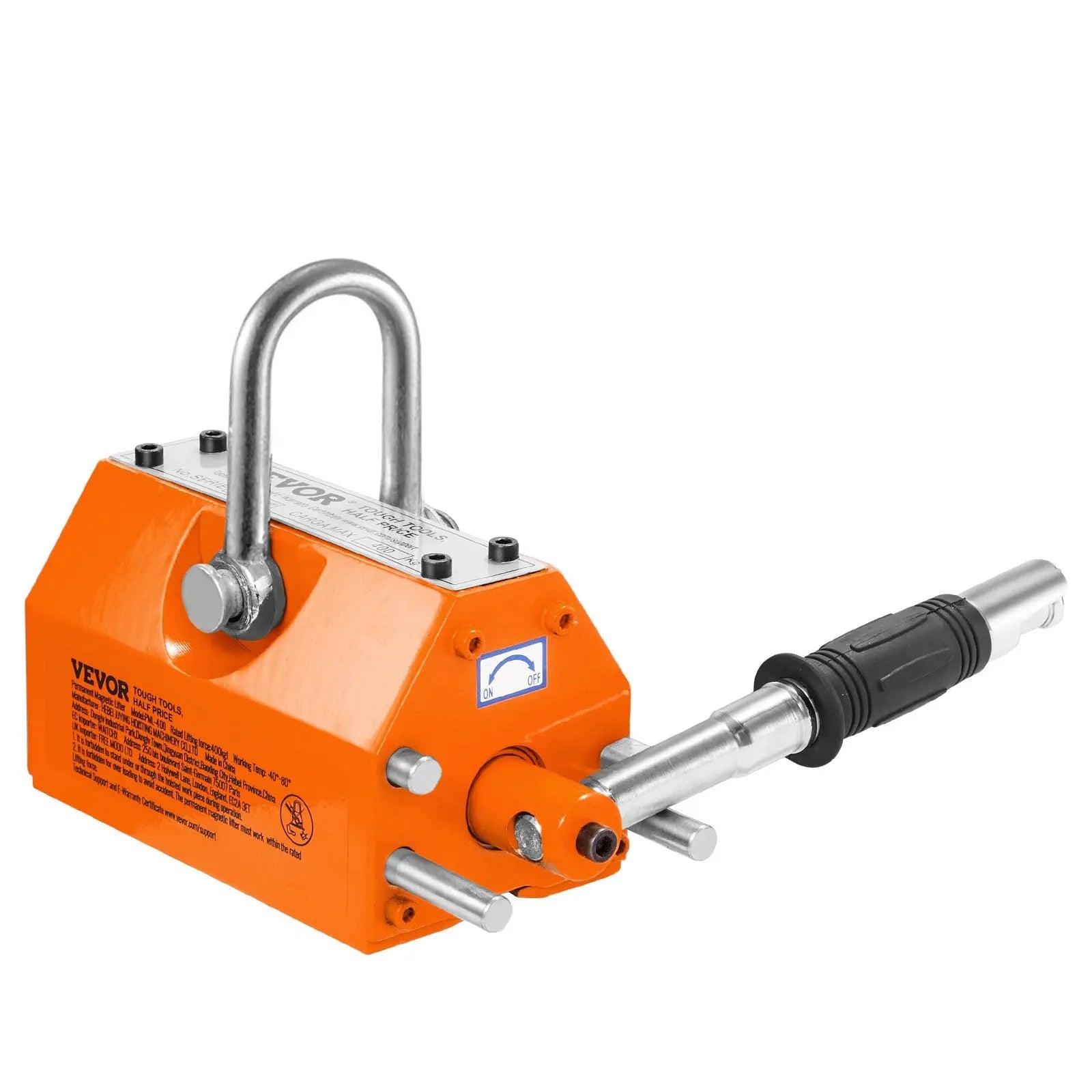 Magnetic Lifter, 300 kg Pulling Capacity, 2.5 Safety Factor, Neodymium & Steel, Lifting Magnet with Release, Permanent Lift Magnets, Heavy Duty Magnet for Hoist, Shop Crane, Block, Board Wholesale Hub