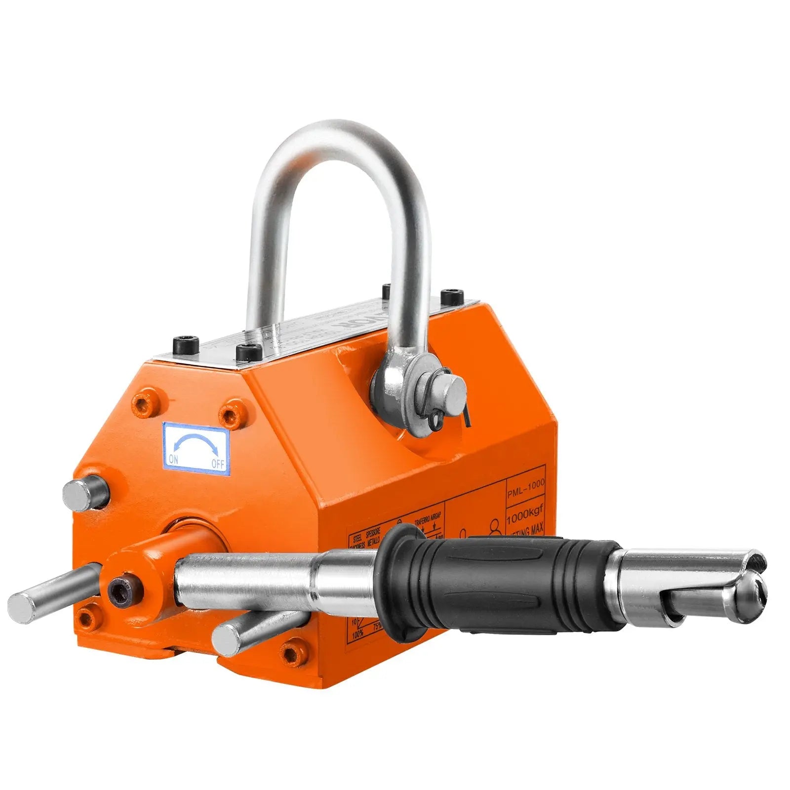 Magnetic Lifter, 1000kg Pulling Capacity, 2.5 Safety Factor, Neodymium & Steel, Lifting Magnet with Release, Permanent Lift Magnets, Heavy Duty Magnet for Hoist, Shop Crane, Block, Board Wholesale Hub