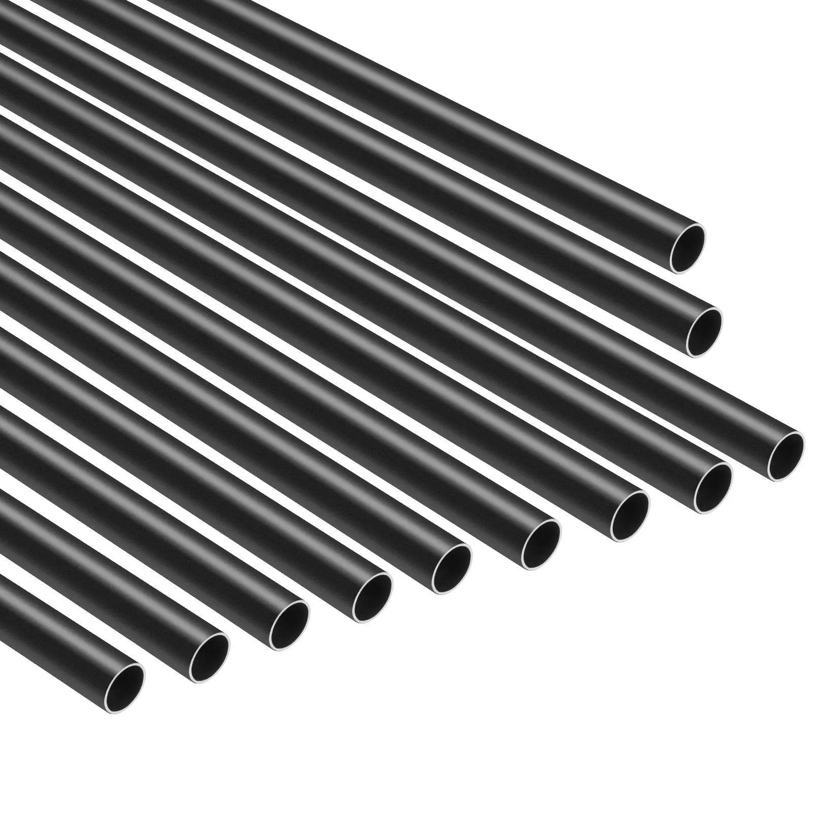 Staircase Balusters 101 Pack, 32 In Aluminum Stair Balusters, 3/4 In Water-Proof Round Metal Spindle Railing, Hollow Deck Railing with Rail Caps & Screws for Stairs, Porch, Patio, Fence, Black Wholesale Hub