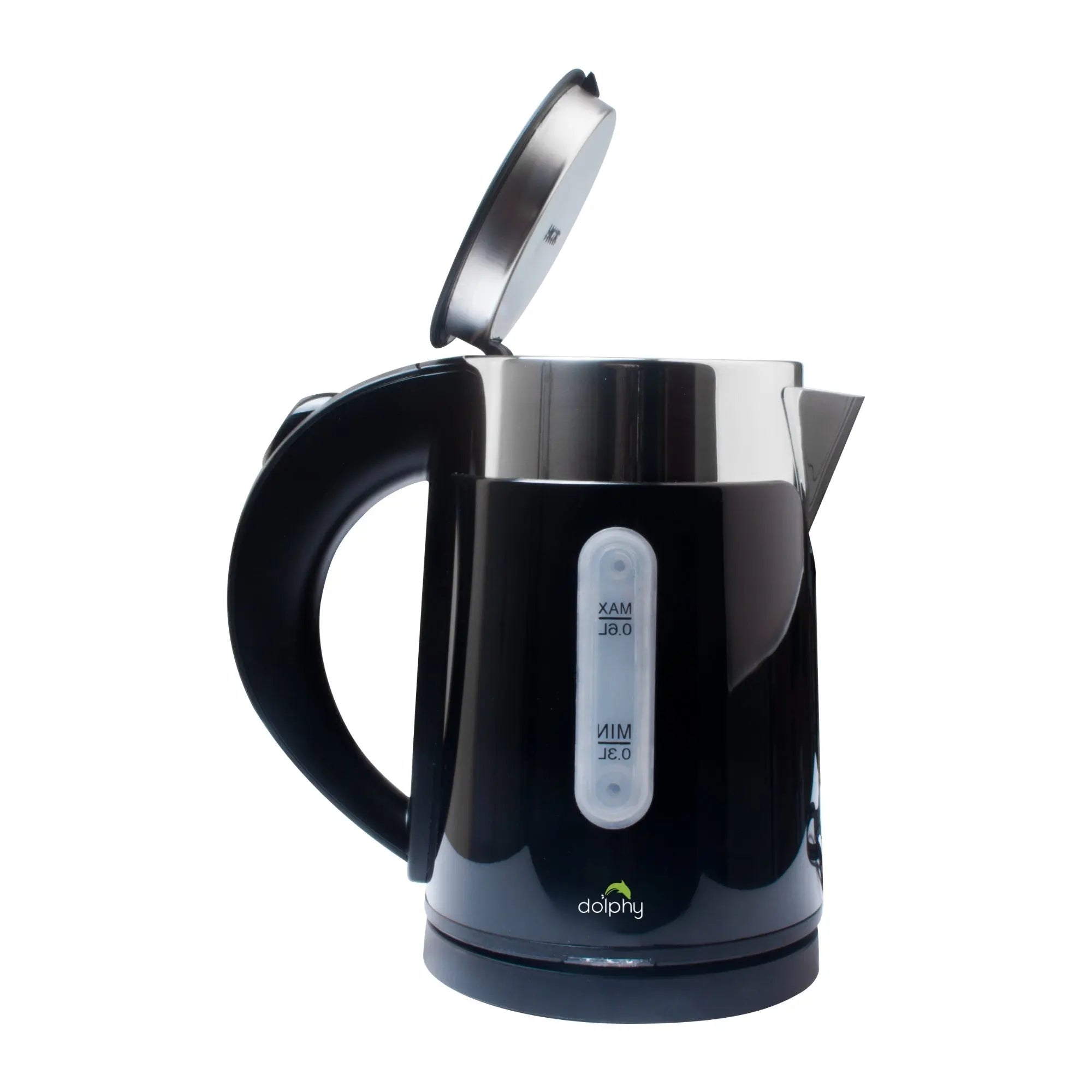 0.6L Stainless Steel Electric Kettle Black Wholesale Hub