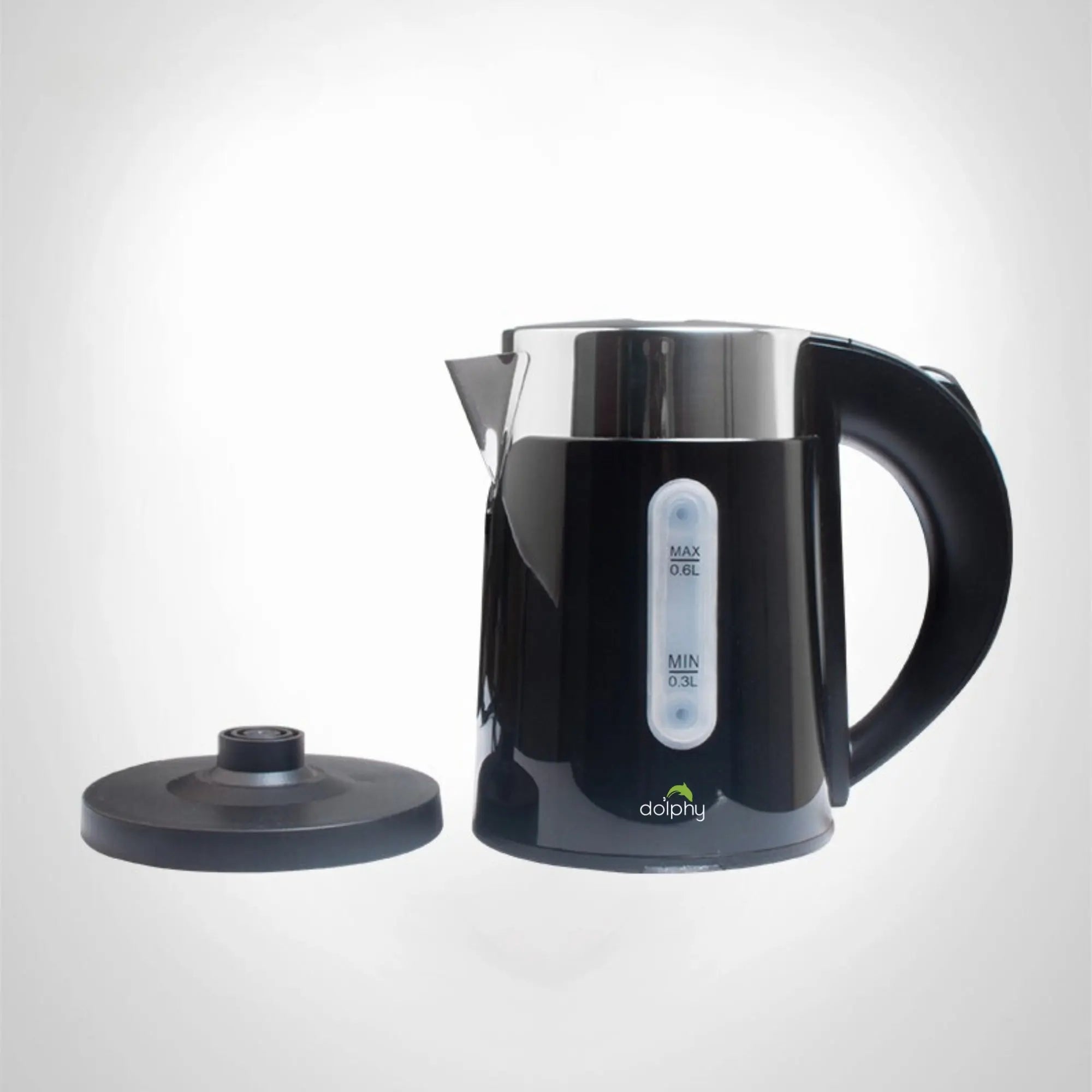 0.6L Stainless Steel Electric Kettle Black Wholesale Hub