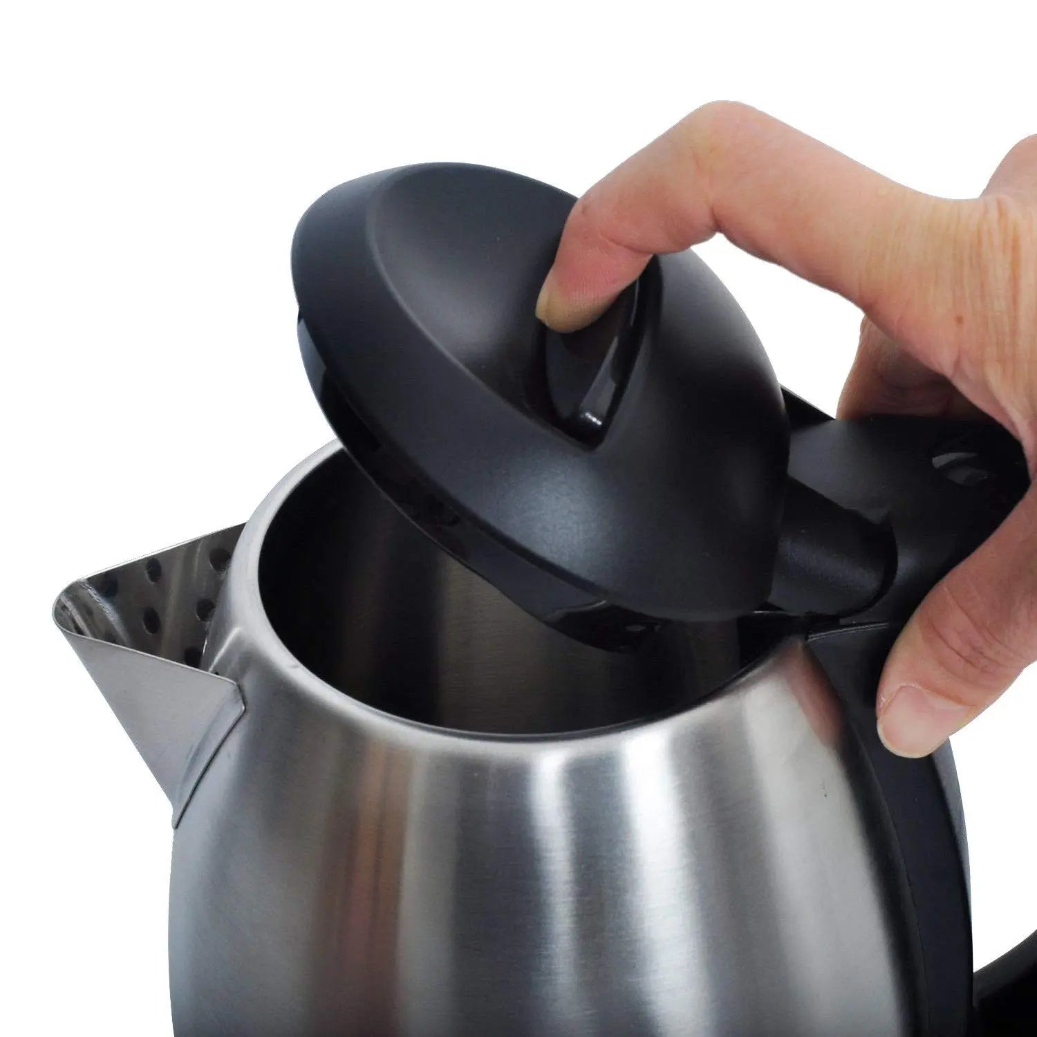 1.2L Stainless Steel Electric Kettle - Silver Wholesale Hub