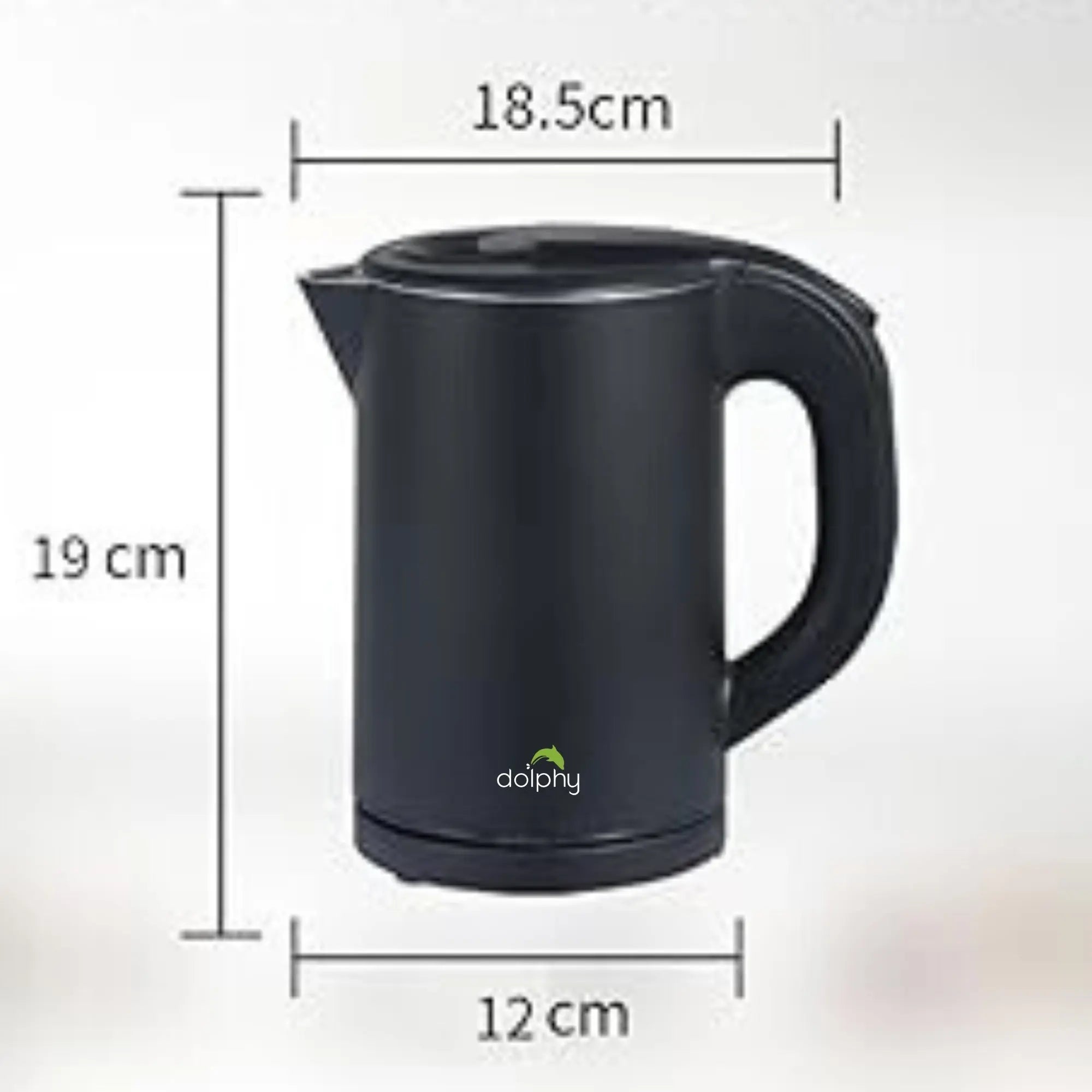 0.8L Stainless Steel Electric Kettle Black Wholesale Hub