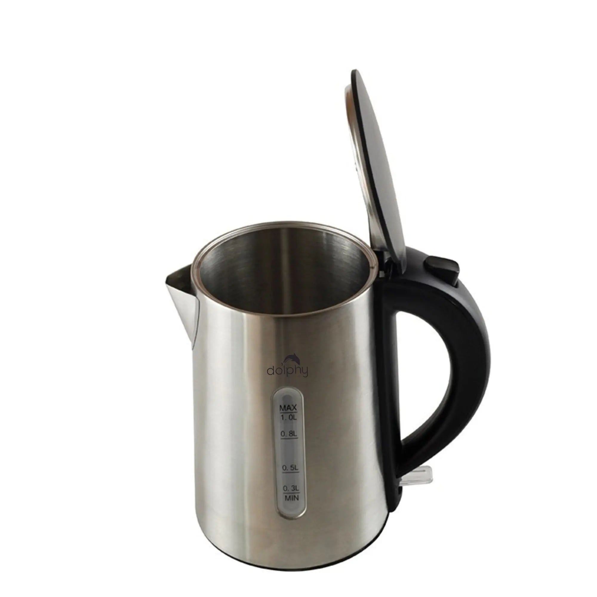 1.0L Brushed Silver Stainless Steel Kettle Wholesale Hub