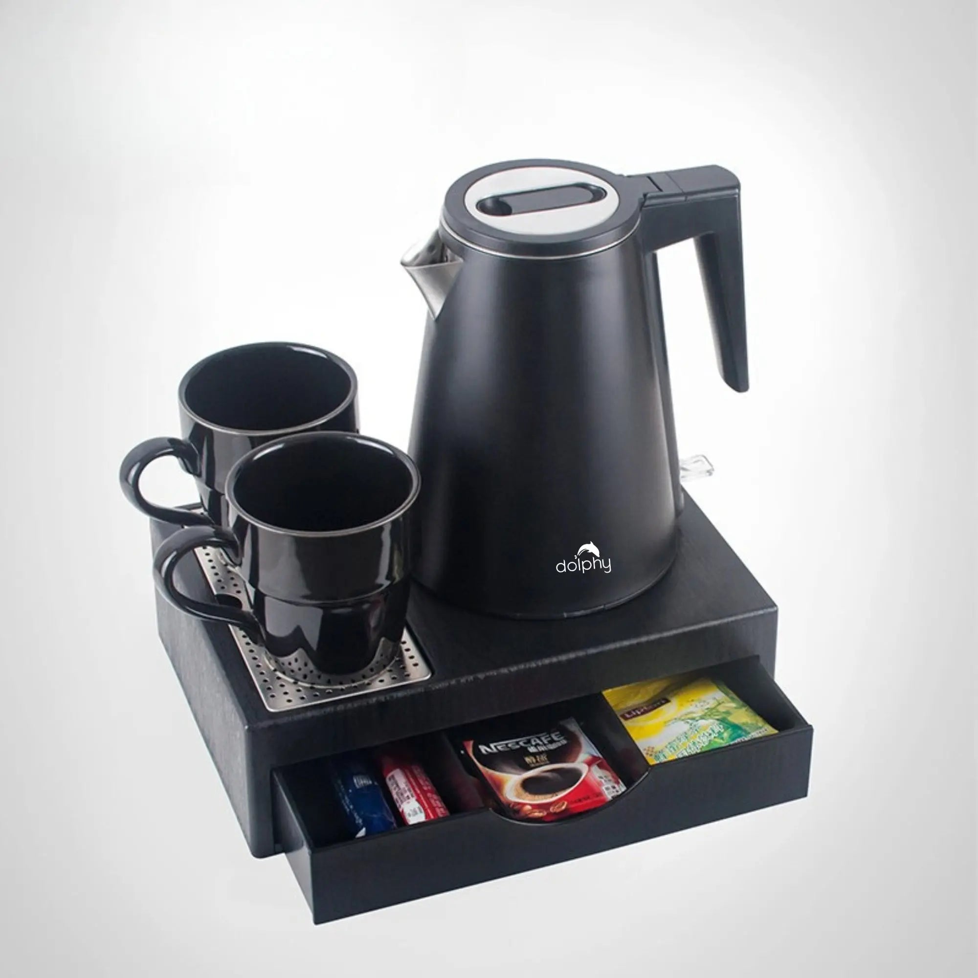 0.8L Stainless Steel Kettle - Black
(Double Layer) Wholesale Hub