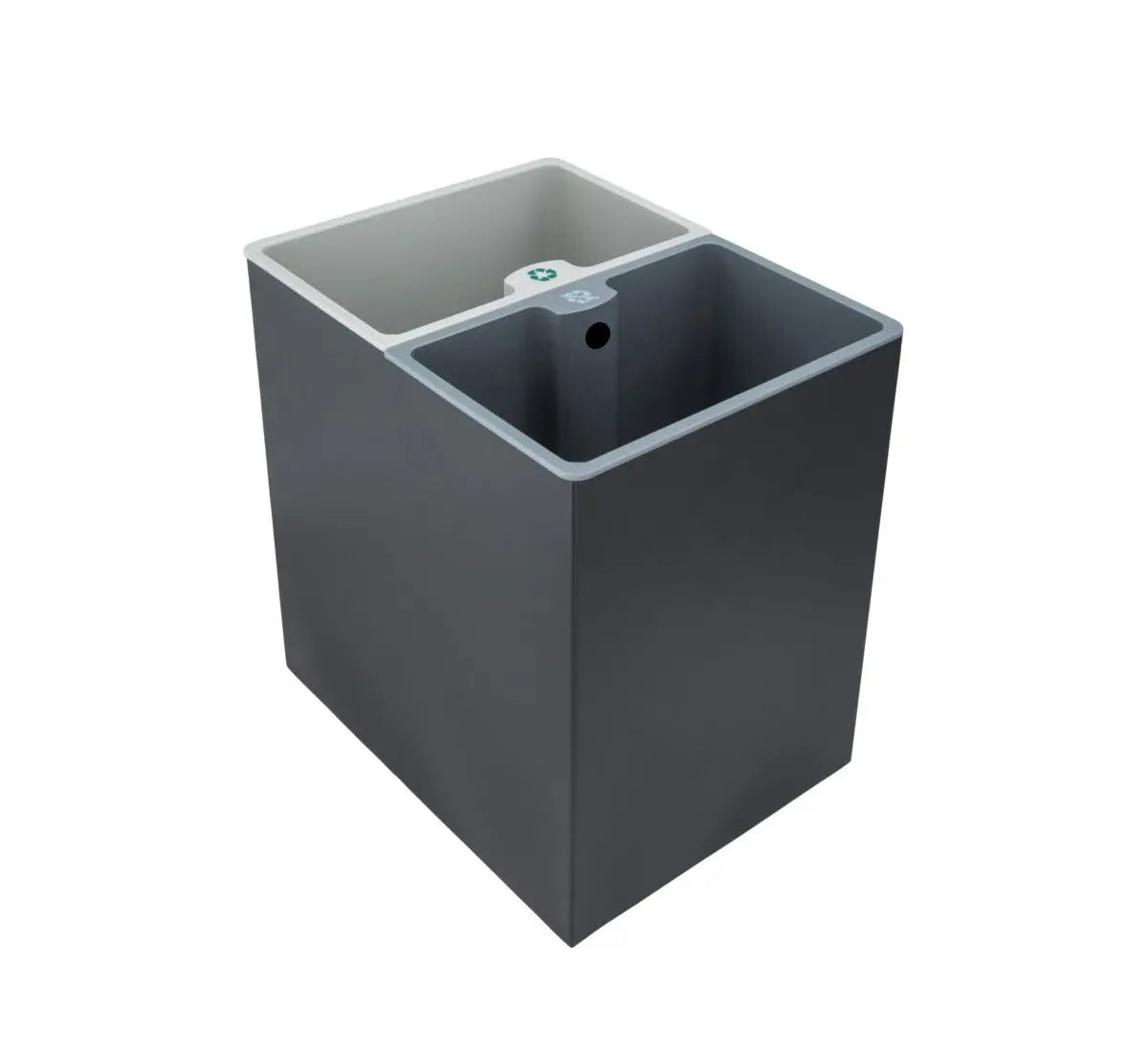 Recycle Compartment Bin 7L + 7L - Black Wholesale Hub