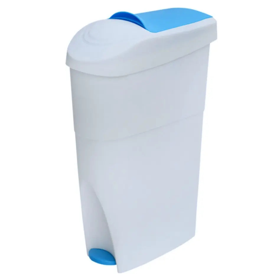 Sanitary Bin with Paddle Sky-Blue - 18L Wholesale Hub