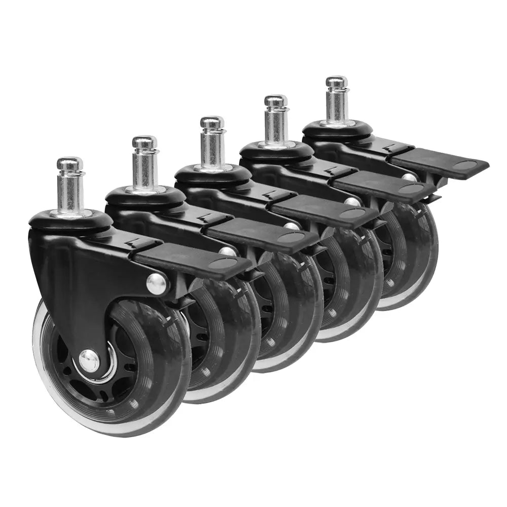 5 pcs Office Chair Casters 360 Rotatable Replacement Wheels with Locks Wholesale Hub
