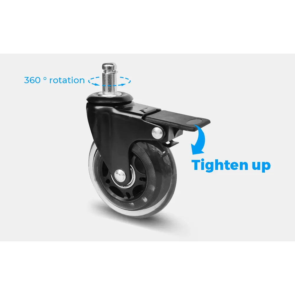5 pcs Office Chair Casters 360 Rotatable Replacement Wheels with Locks Wholesale Hub