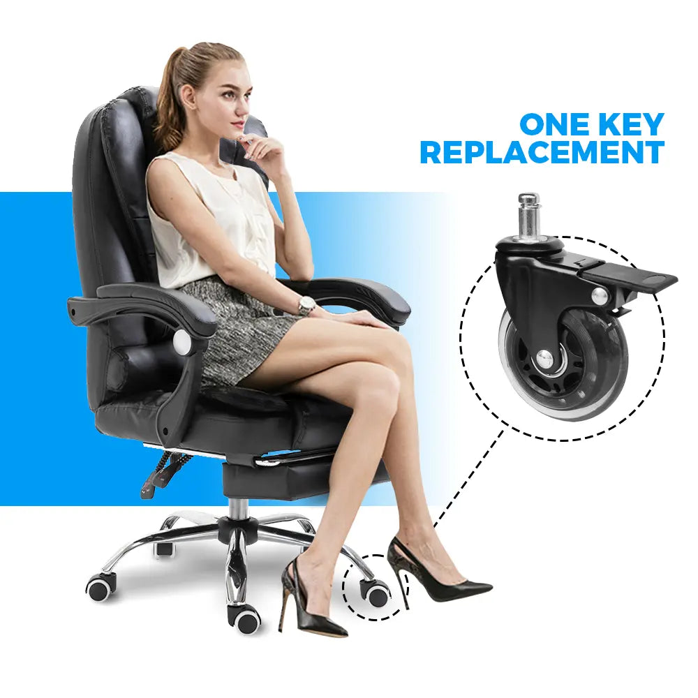 5 pcs Office Chair Casters 360 Rotatable Replacement Wheels with Locks Wholesale Hub