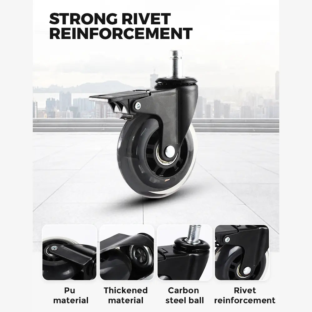 5 pcs Office Chair Casters 360 Rotatable Replacement Wheels with Locks Wholesale Hub