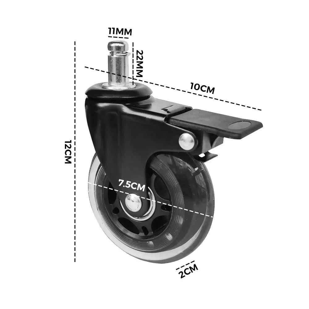 5 pcs Office Chair Casters 360 Rotatable Replacement Wheels with Locks Wholesale Hub