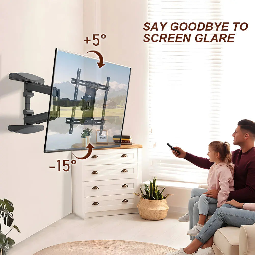 Telescopic Swivel and Tilt TV Monitor Wall Mount Bracket Load up to 85kg Full Motion Long Arm Bracket Max 48.5cm Extension For Most 32-80 inch Flat TVs Wholesale Hub