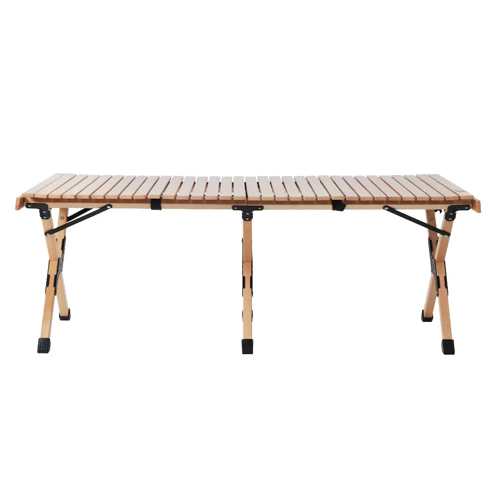 Gardeon Outdoor Furniture Wooden Egg Roll Picnic Table Camping Desk 120CM Wholesale Hub