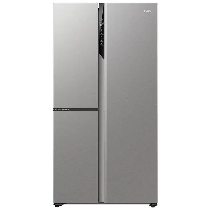 Haier 574L 500 Series S+ Three Door Side By Side Refrigerator Freezer Satina HRF575XS