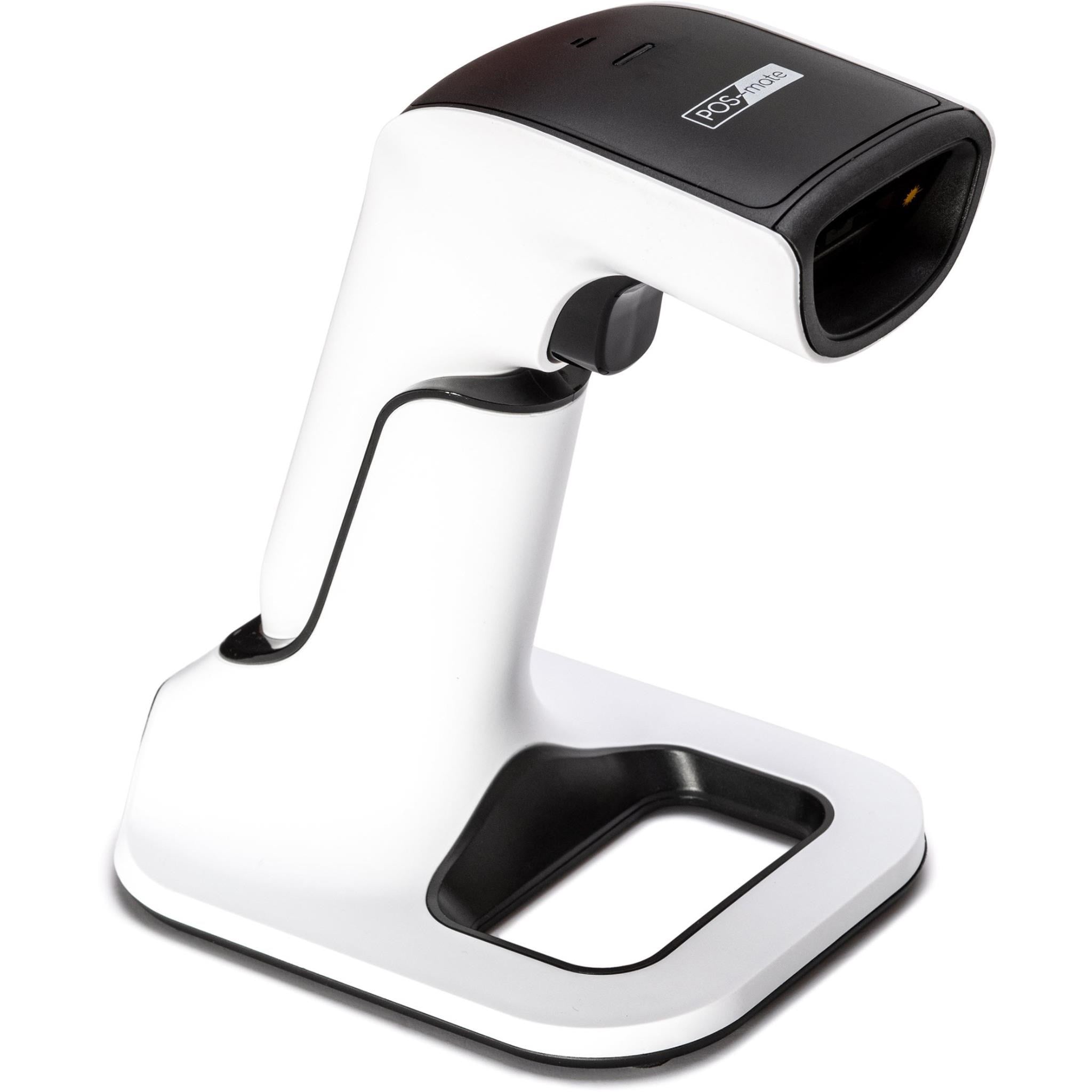 POS-mate Wireless 2D Barcode Scanner (White/Black)